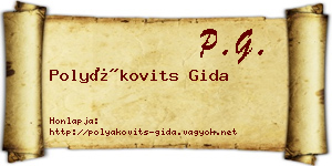 Polyákovits Gida névjegykártya